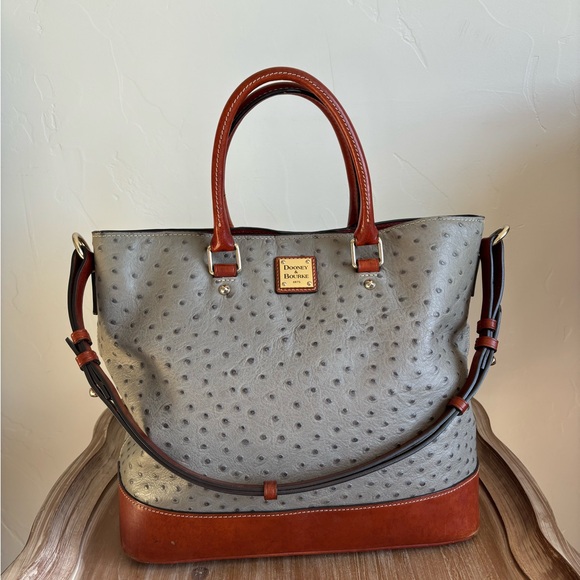 Dooney & Bourke Handbags - Dooney & Bourke Ostrich Leather Chelsea Tote Bag